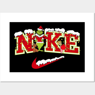 Funny Christmas Grinch Nke Christmas Grinch Snow Posters and Art